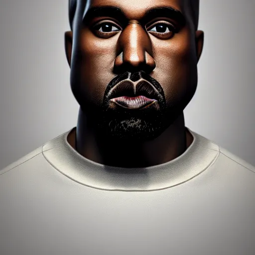 Image similar to highly detailed portrait of kanye west looking right sideways, cgsociety,! dream intricate highly detailed face, intricate, cgsociety, unreal engine, octane render, sharp focus, smooth, volumetric lighting, cinematic composition, artstation