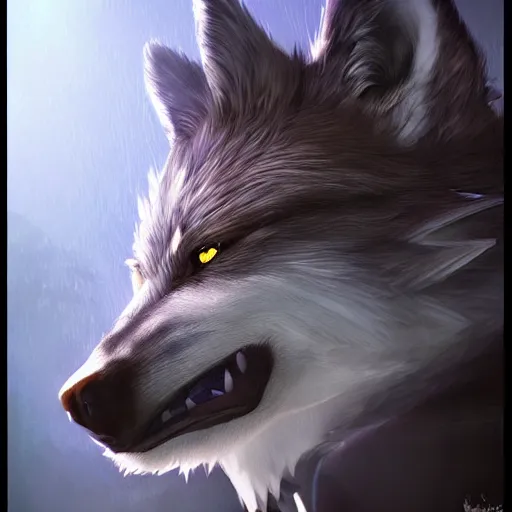 Image similar to photo realistic image of sora from kingdom hearts as a wolf, stunning 3 d render inspired art by istvan sandorfi and greg rutkowski, perfect facial symmetry, realistic, highly detailed attributes and atmosphere, dim volumetric cinematic lighting,