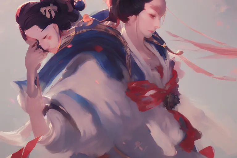 Prompt: Onmyoji detailed art, artstation, by WLOP, by Bo Chen, by Alex Flores