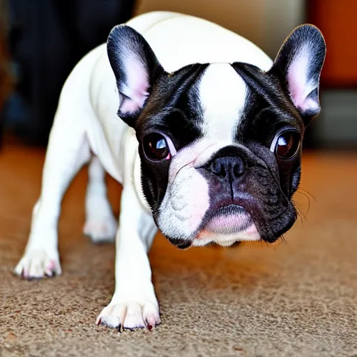 Image similar to crazy french bulldog