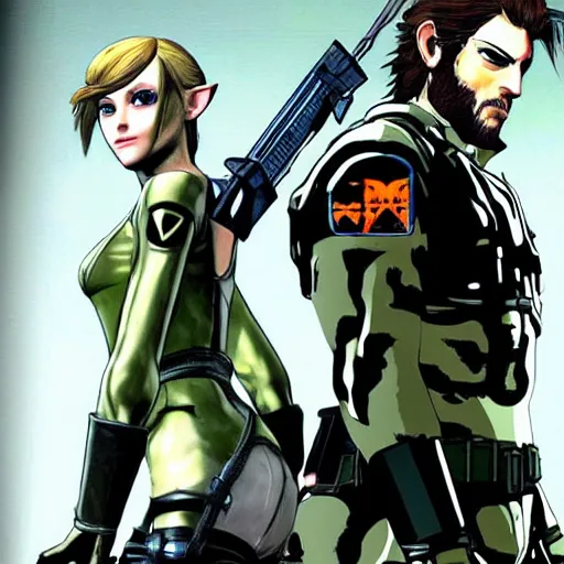 Prompt: zelda, metal gear solid, resident evil