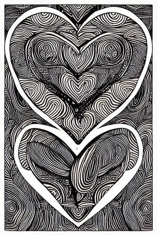 Prompt: minimalist boho style art of a heart shape, illustration, vector art