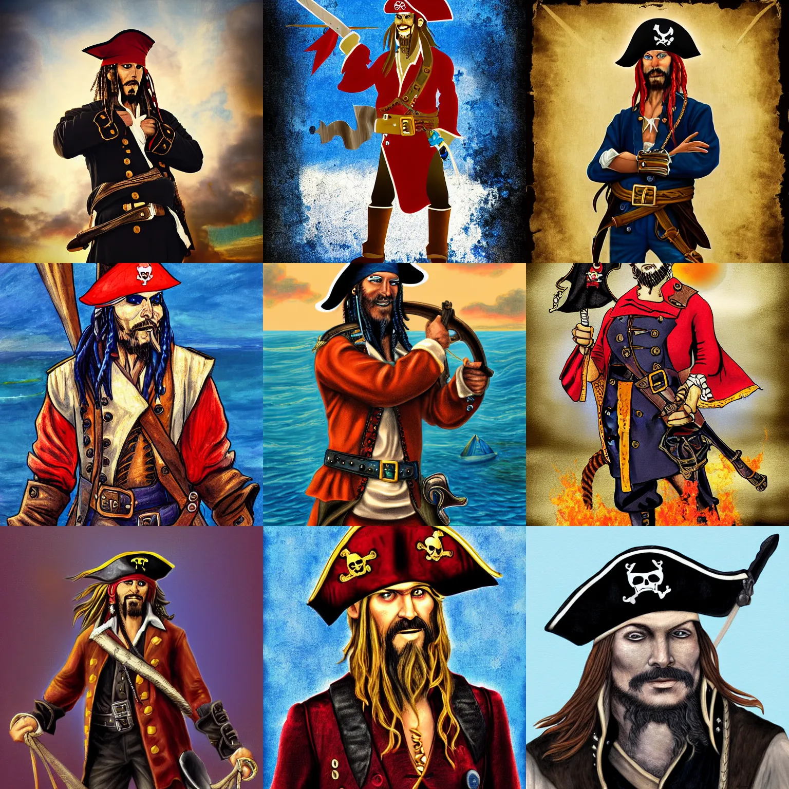 Prompt: pirate captain by thomas canty