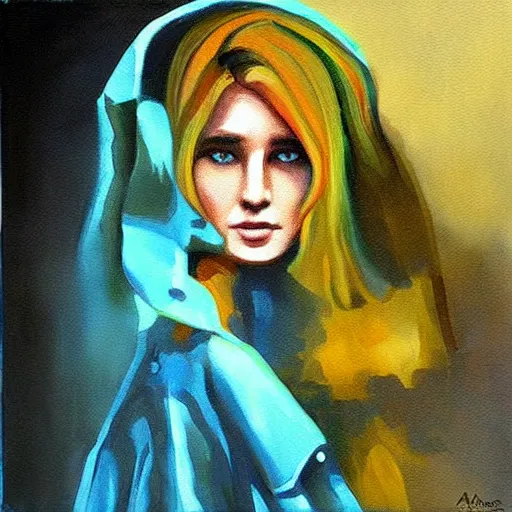 Image similar to painting, by alexander rostov!!, ( stylized )