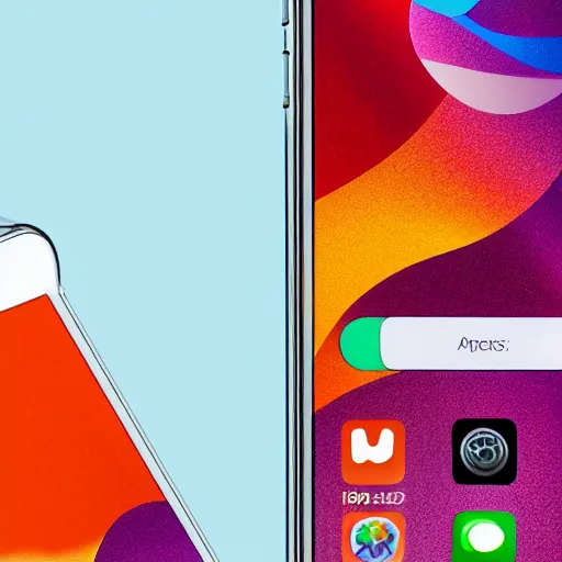 Image similar to an apple ad for a new iphone, beautiful, colorful