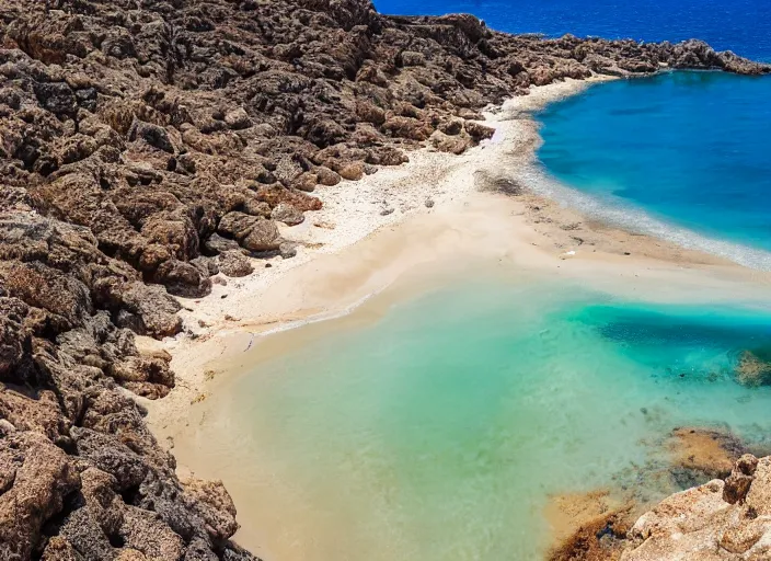 Image similar to A beautiful photograph of crete beach, 8k, hyper-detailed