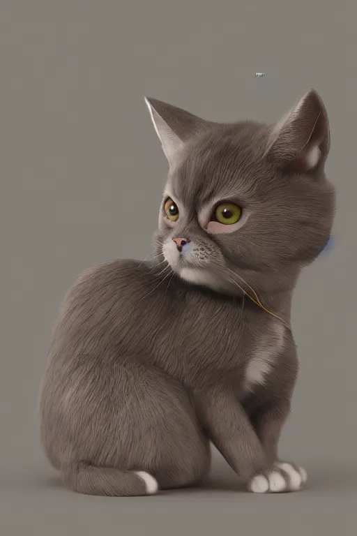 Image similar to anime super super cute cat, ultra realistic, concept art, intricate details, highly detailed, photorealistic, octane render, 8 k