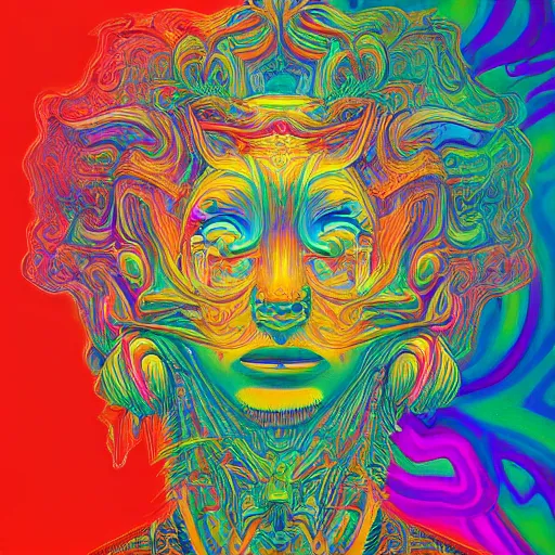 Prompt: an extremely psychedelic portrait of the instagram logo, surreal, lsd, face, detailed, intricate, elegant, lithe, highly detailed, digital painting, artstation, concept art, smooth, sharp focus, illustration