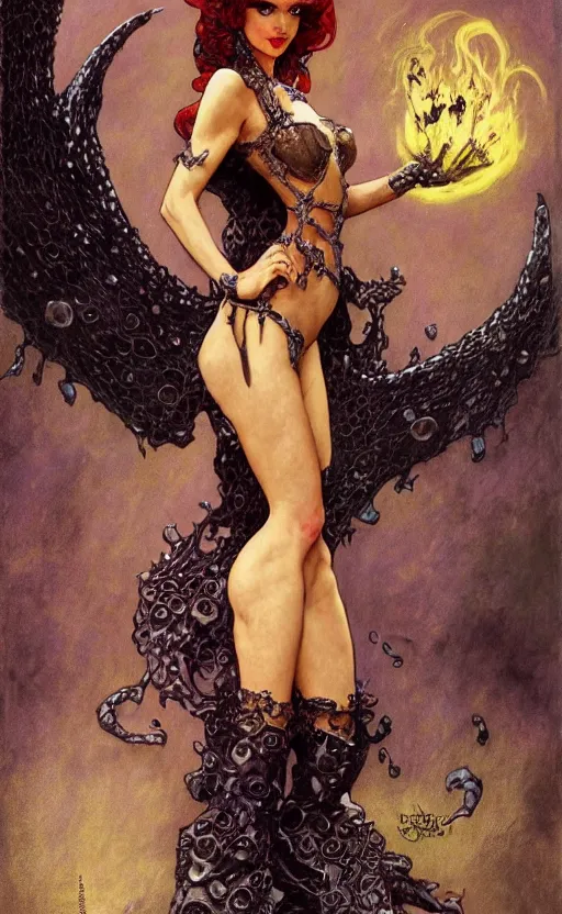 Image similar to full length portrait of a woman who is a mix cookie monster and taylor swift, sorcereress using dark seduction magic, d & d, medieval, fantasy, royo, klimt, miro, vallejo, frazetta, alphonse mucha, greg rutkowski, whealan