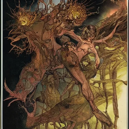 Image similar to A new dawn from the darkness + mental health + psychology + Concept Art + Highly Detailed + intricate + a masterpiece by M.W. Kaluta