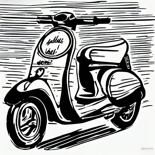 Image similar to lambretta scooter illustration