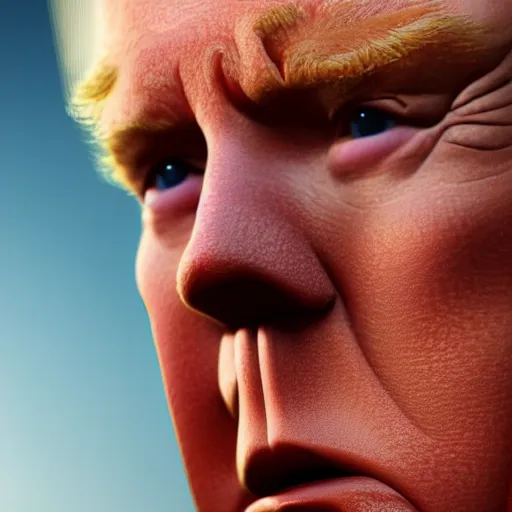 Image similar to a closeup shot of donald trump, dramatic lighting, cinematic, extremly high detail, photorealistic, cinematic lighting, artstation