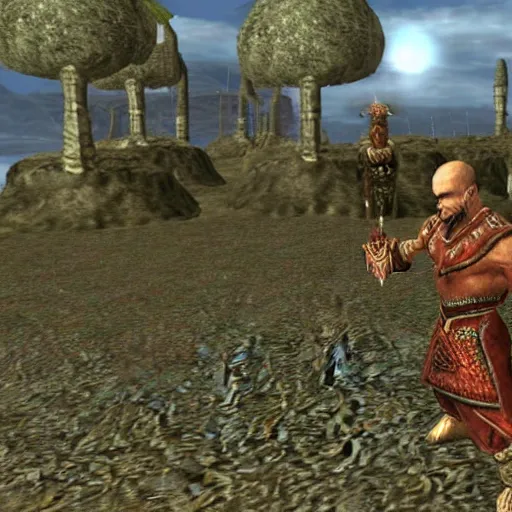 Image similar to Alexander Lukashenko in Elder Scrolls III: Morrowind, 2002 Morrowind graphics