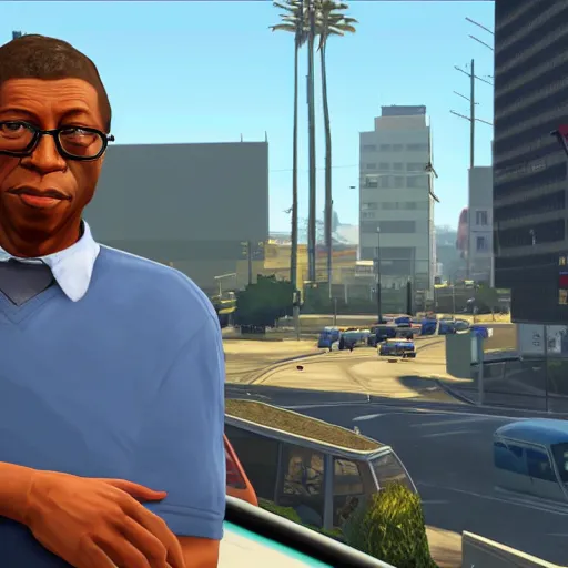 Image similar to african american bill gates in gta 5 cover