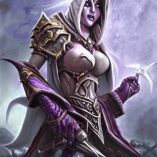 Image similar to Sylvanas, hearthstone art