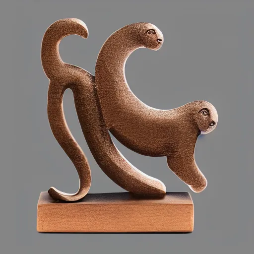 Image similar to monkey and horse, YinYang shaped, super details