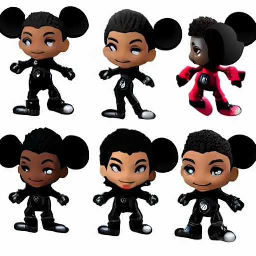 Image similar to single michael jackson, michael jackson, black panther, michael jackson, michael jackson, michael jackson, michael jackson, michael jackson, ( ( ( mickey mouse ) ) ), nendroid, stephen bliss style