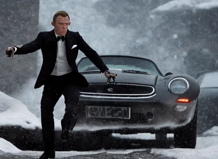 Prompt: scene from the 2 0 1 2 james bond film skyfall