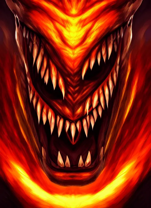 Prompt: face portrait of angry demon screaming, realistic, high qulity, 4 k, sharp fucos, tranding on art station