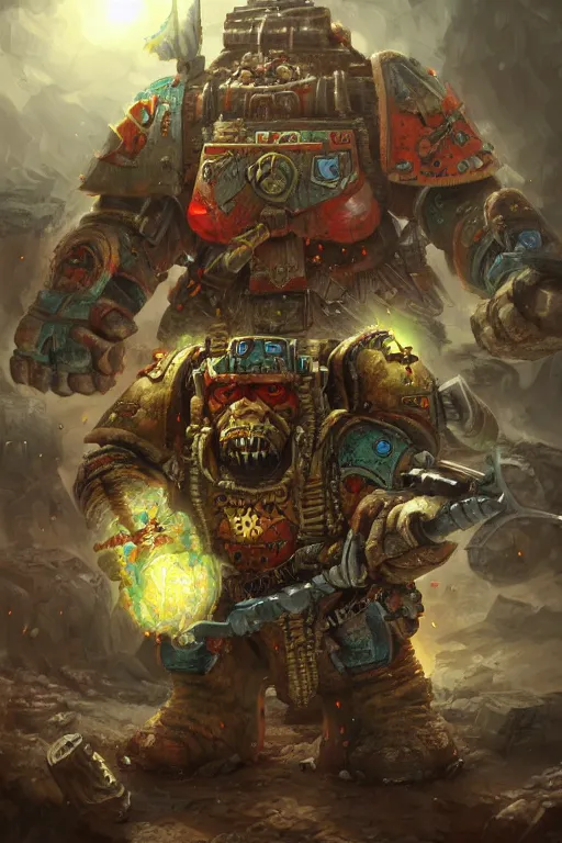 Prompt: an ork, warhammer 4 0 k, highly detailed, digital art, sharp focus, ambient lighting, trending on art station