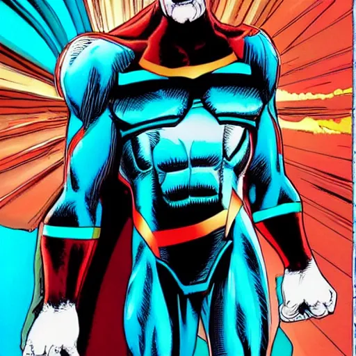 Prompt: jk simmons as omni - man, invincible, image comics, movie, photography,