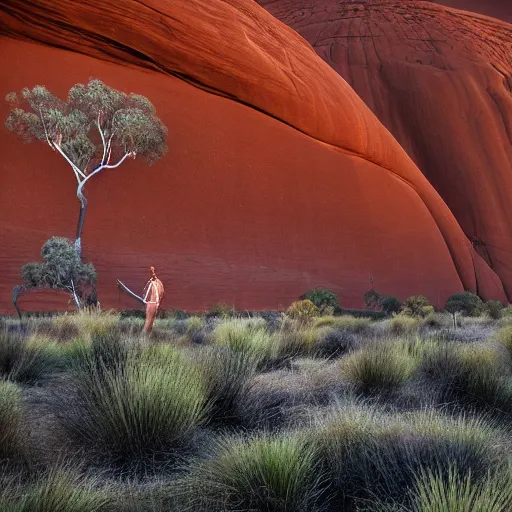 Image similar to stan grant at uluru Australia outback award winning photograph