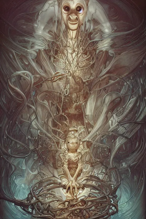 Image similar to casper the friendly ghost, by artgerm and yoshitaka amano and moebius and hr giger and zdislaw beksinski and alphonse mucha, hyperdetailed, symmetry, glamour, surreal, dc comics, ornate, stunning, nebula, explosions in the sky, trending on artstation