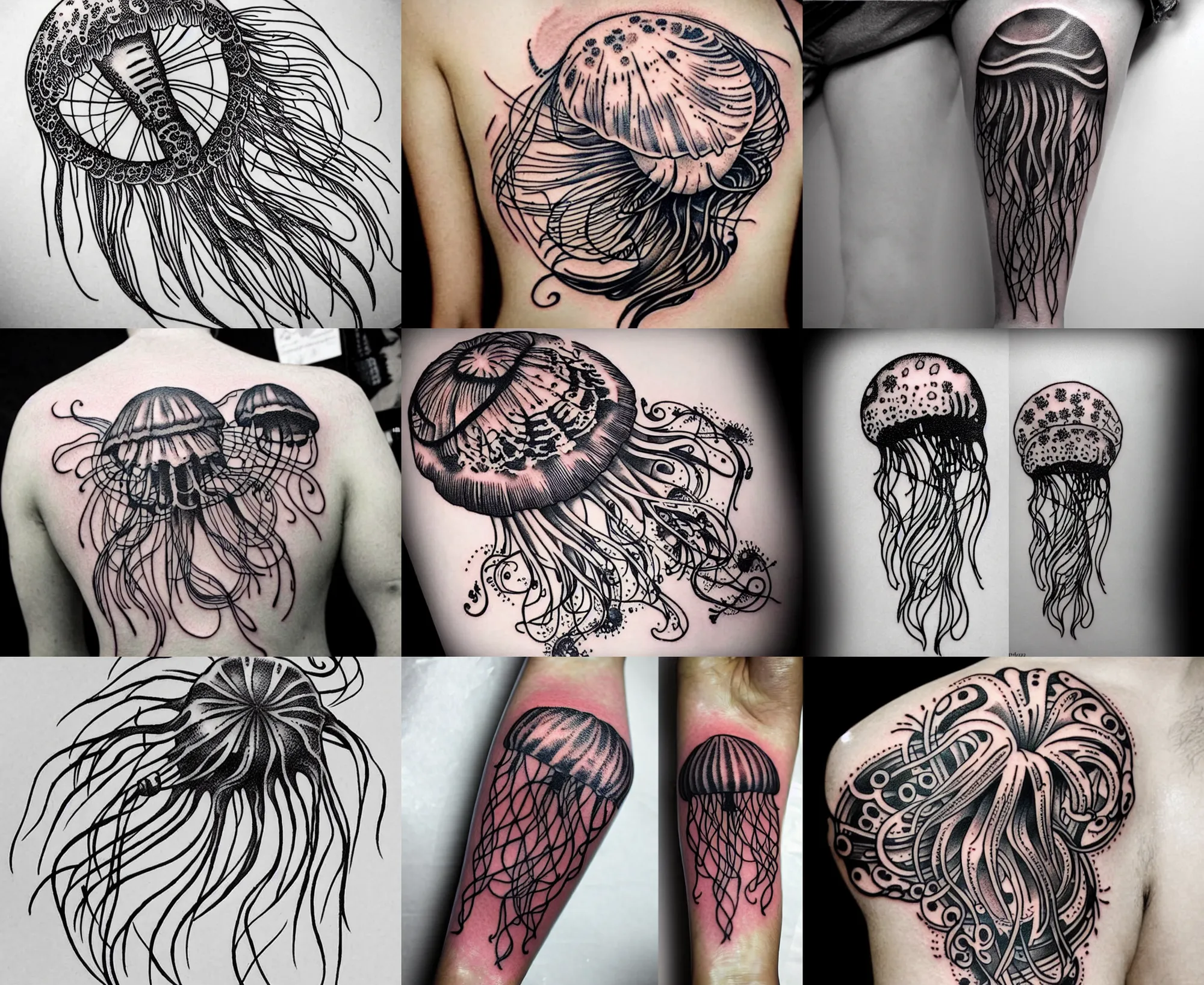 Jellyfish Tattoo, Jellyfish Temporary Tattoo, Temporary Tattoo, Super Cute  Jellyfish for Beach - Etsy