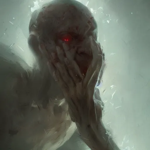 Image similar to agony humanized by greg rutkowski