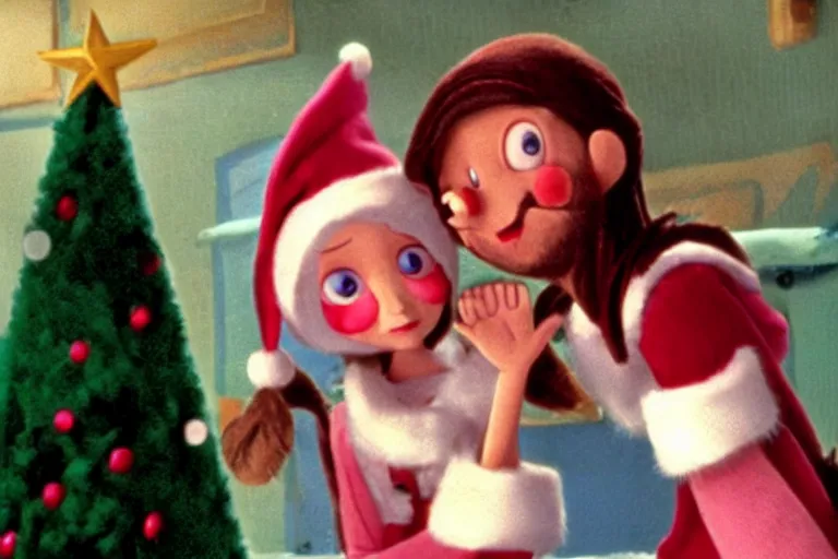 Image similar to Louise Belcher in a still from the movie Pinocchio's Christmas (1980)