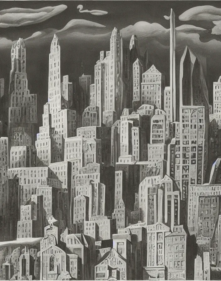 Image similar to a building in a stunning landscape by Charles Addams
