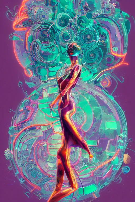 Prompt: epic 3 d abstract circuitboard goddess, spinning hands and feet, 2 0 mm, with plum and teal peanut butter melting smoothly into asymmetrical succulents, liquid, tension, delicate, subtitles, beautiful, intricate, houdini sidefx, trending on artstation, by jeremy mann, ilya kuvshinov, jamie hewlett and ayami kojima