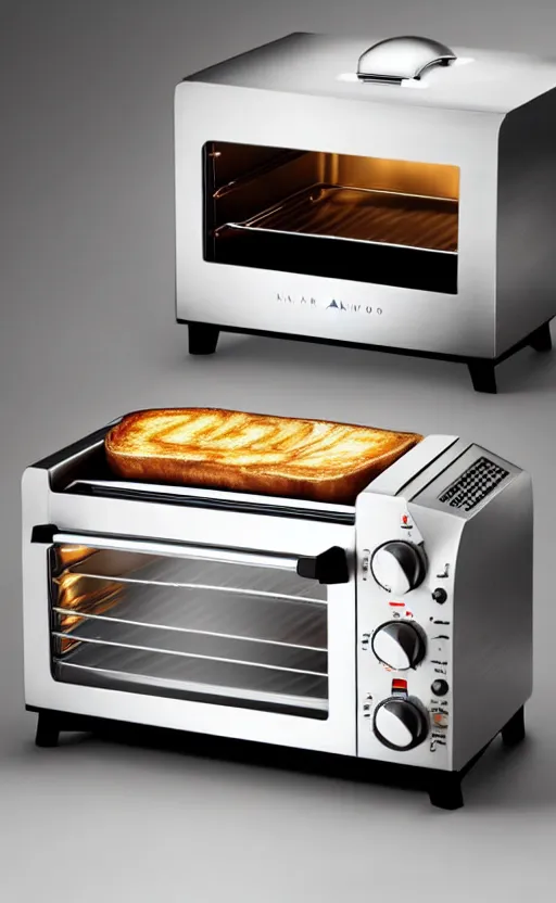 Image similar to a stylish electric toaster oven ; designed by marc newsom, zaha hadid, blonde, joseph and joseph, dieter rams ; natural materials ; industrial design ; behance ; le manoosh ; pinterest ; if design award ; reddot design award