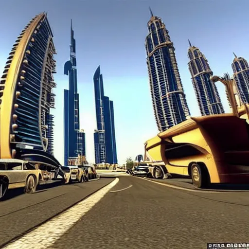 Image similar to gta : dubai, fantastic realism