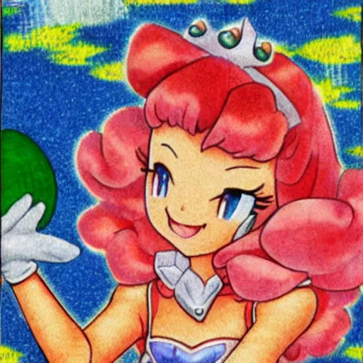 Prompt: princess peach, by ken sugimori