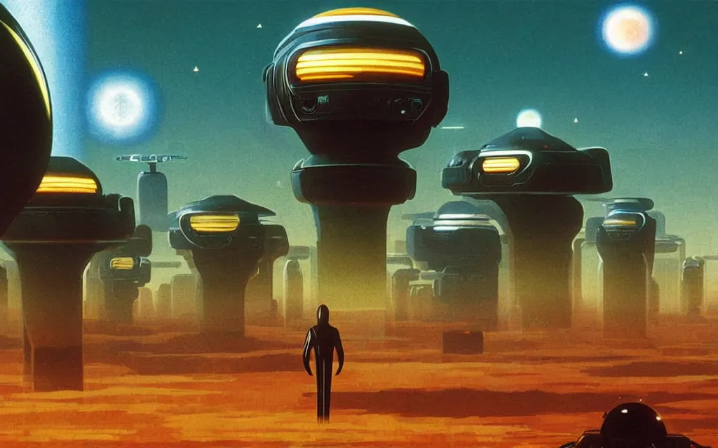 Image similar to a techno - spiritual utopian alien, perfect future, award winning digital art by chris foss