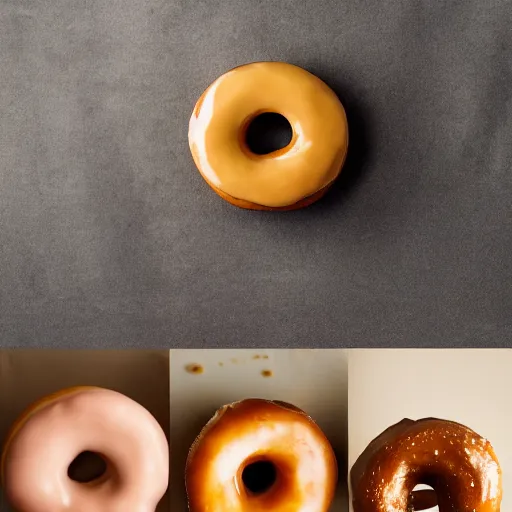 Image similar to high resolution photo of a slimy donut, michelin star, very tasty, food photography, instagram, trending