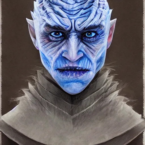 Image similar to a full length potrait of night king , game of thrones by Collin Elder, soft lighting