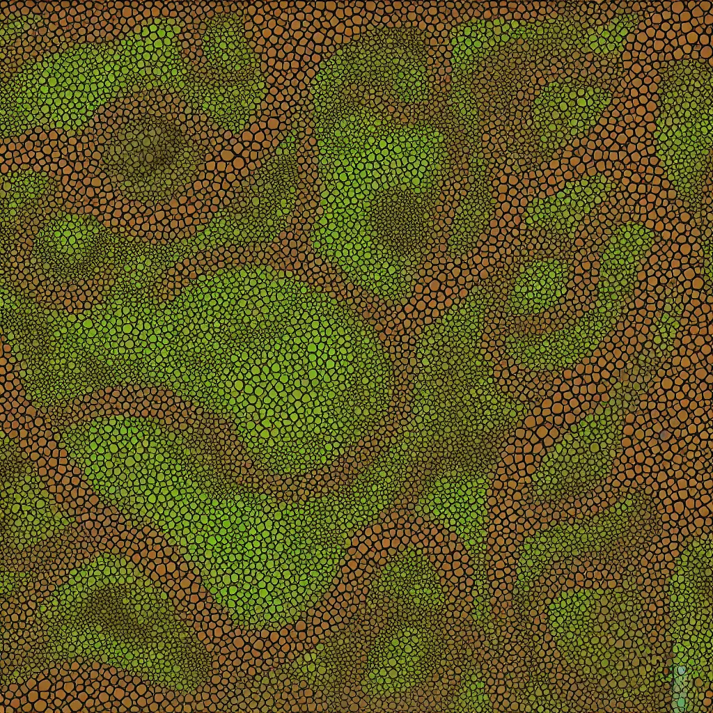 Image similar to landscape of underground gallery inspired by the video game worms, 2 d view, by mandelbrot, benoit