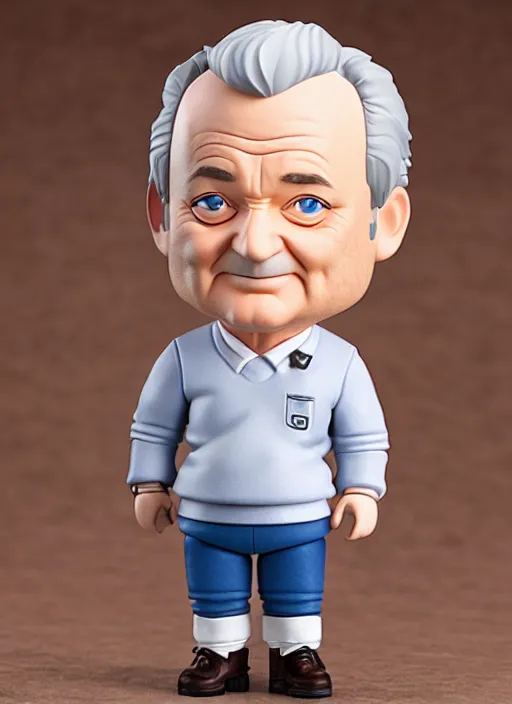 Image similar to bill murray, an nendoroid of bill murray figurine, realistic face, detailed product photo