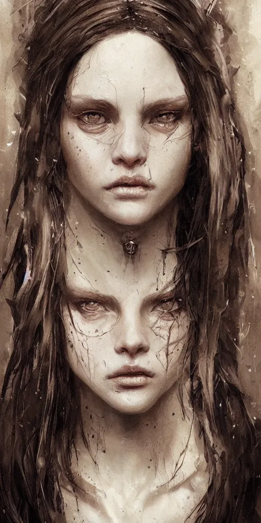 Image similar to portrait of a young witch, true anatomy, detailed face, highly detailed, by greg rutkowski