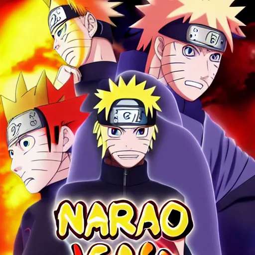 Naruto vs pain poster, 4k, anime, hd, artstation, Stable Diffusion