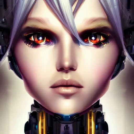 Image similar to heroine, beautiful, female mecha, ultra detailed, digital art, 8 k, hd, character, realistic, portrait, 3 d, hyperrealistic