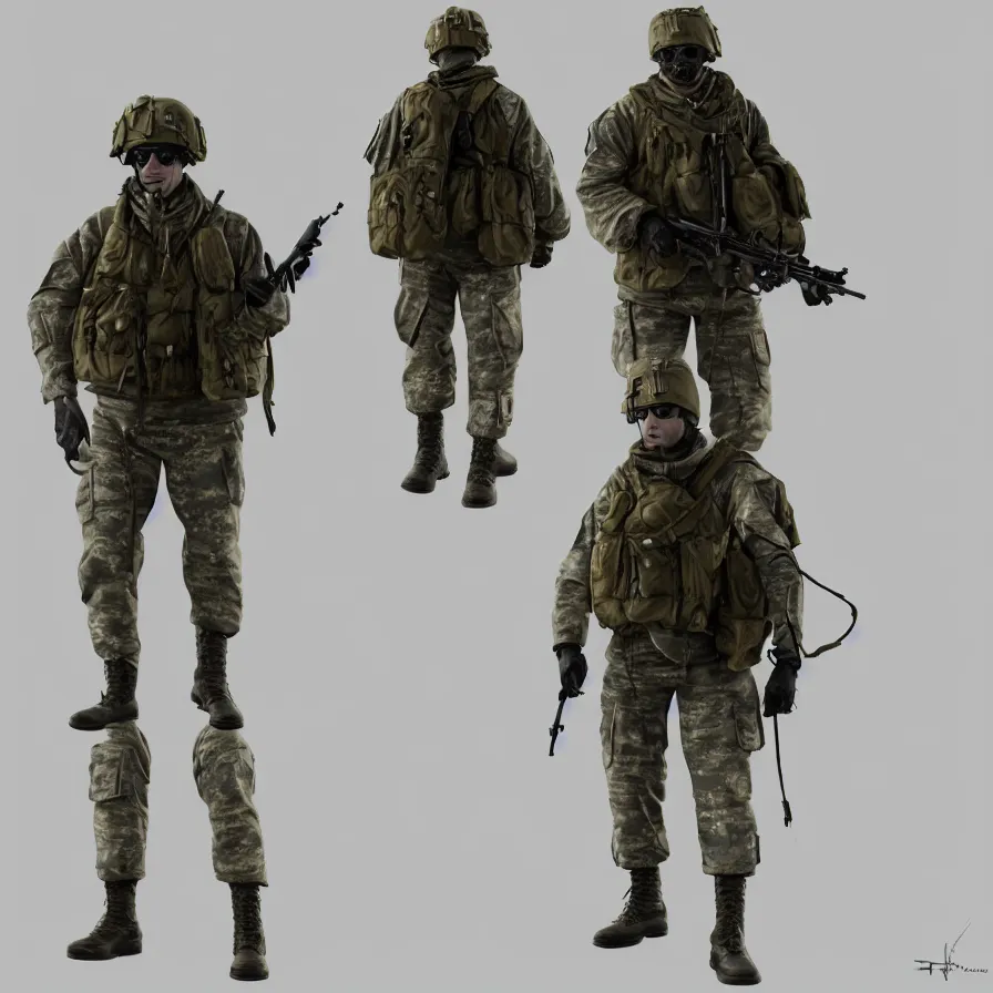 Prompt: lone single suited being, 4 limbs and civilized behavior, military soldier behavior, photorealistic rendering, hyperdetailed