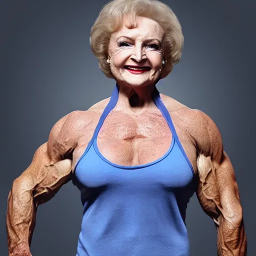 buff betty white with huge muscles