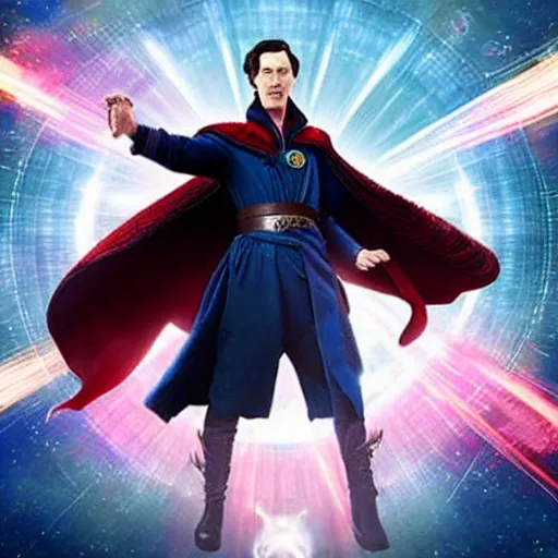 Prompt: benedict cumberbatch as doctor strange in space