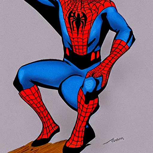 Image similar to spiderman wearing batman costume by christensen, james c
