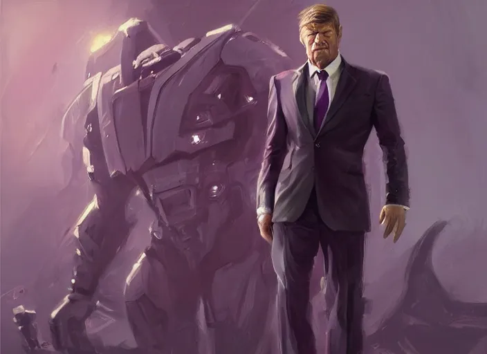 Prompt: sean bean wearing a dark purple suit, elegant, digital painting, concept art, smooth, sharp focus, illustration, from starcraft by ruan jia and mandy jurgens and artgerm and william - adolphe bouguerea