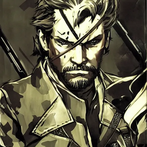 Image similar to martin ansen style metal gear solid 2 sons of liberty yoji shinkawa