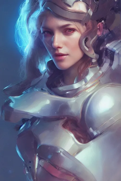 Image similar to beautiful woman, barbarella, future space adventurer, 3 d render, hyper - realistic detailed portrait, ruan jia, wlop. scifi, fantasy, magic the gathering, hyper detailed, octane render, concept art, peter mohrbacher